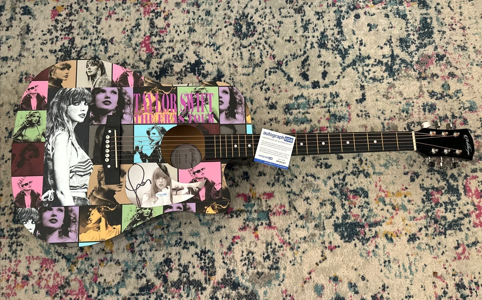 🎄🚨Rare TAYLOR SWIFT Signed CUSTOM FULL SIZE Acoustic Guitar Country ACOA🚨🎁🎅, изображение 3