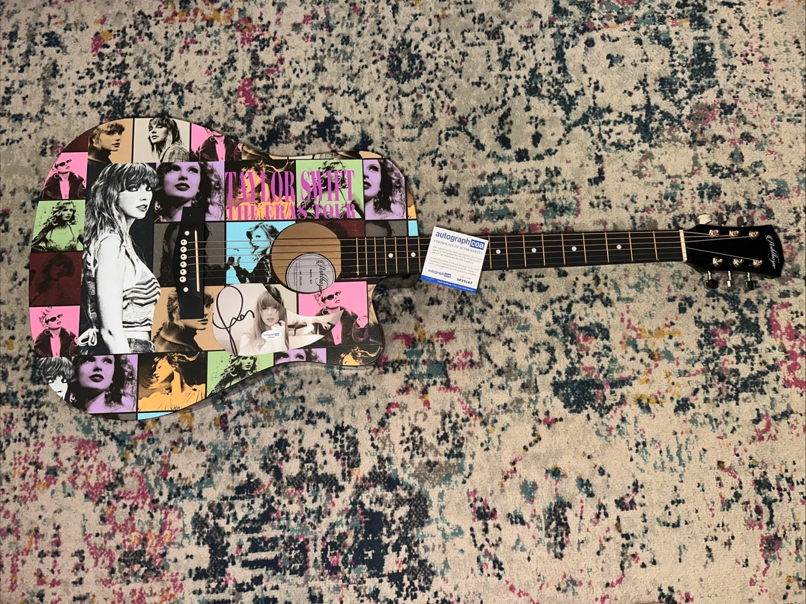 🎄🚨Rare TAYLOR SWIFT Signed CUSTOM FULL SIZE Acoustic Guitar Country ACOA🚨🎁🎅, изображение 4