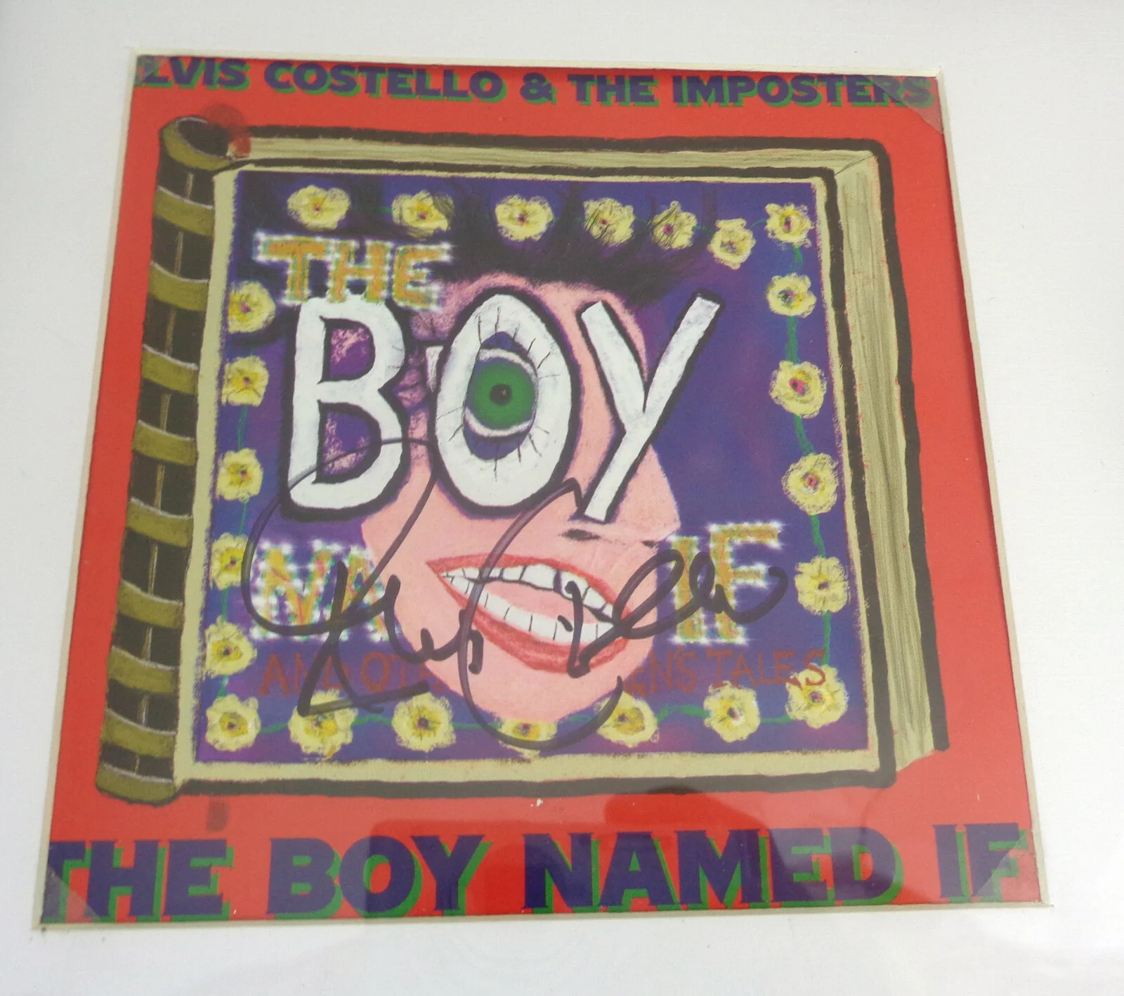 Elvis Costello — Elvis Costello Signed Autograph The Boy Named If CD Framed PSA/DNA COA, image 2