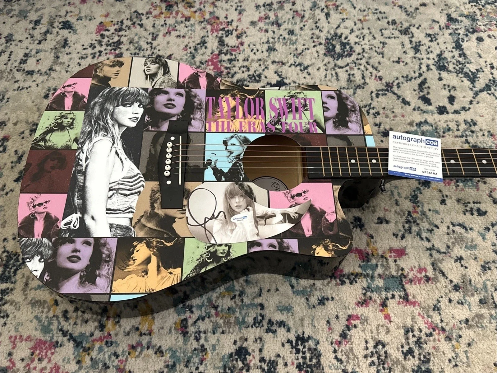 🎄🚨Rare TAYLOR SWIFT Signed CUSTOM FULL SIZE Acoustic Guitar Country ACOA🚨🎁🎅, изображение 3