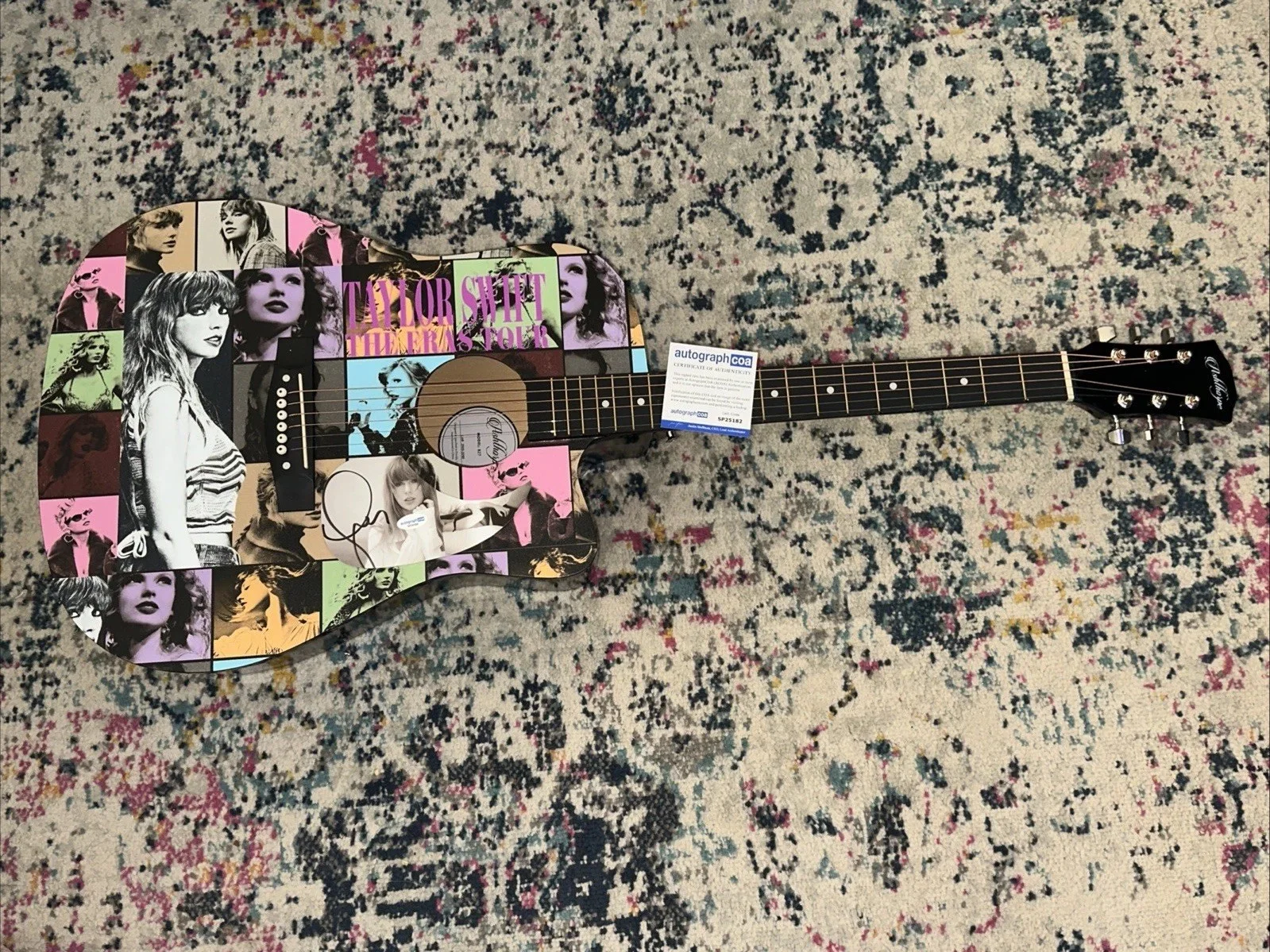 🎄🚨Rare TAYLOR SWIFT Signed CUSTOM FULL SIZE Acoustic Guitar Country ACOA🚨🎁🎅, изображение 5