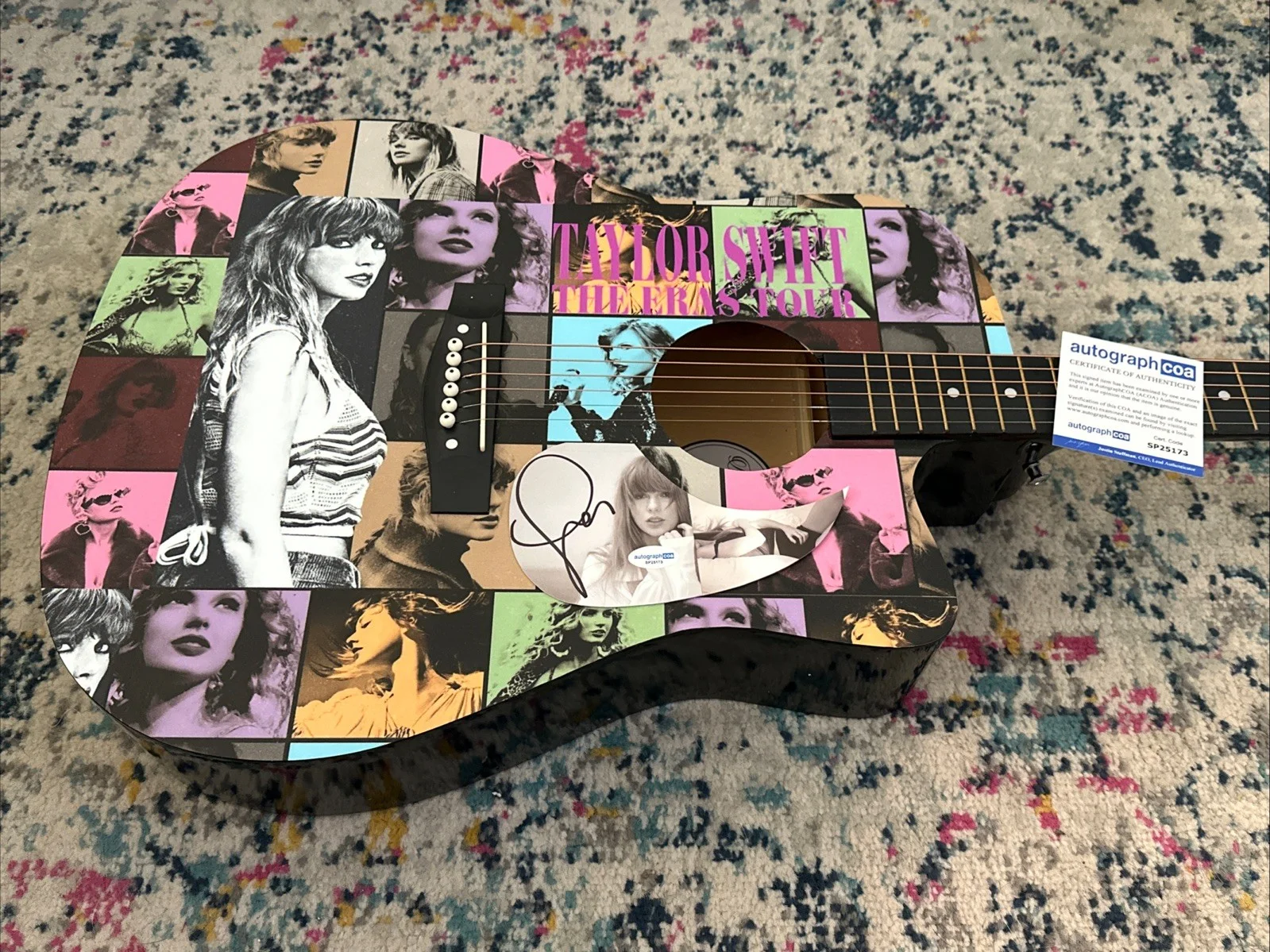 🎄🚨Rare TAYLOR SWIFT Signed CUSTOM FULL SIZE Acoustic Guitar Country ACOA🚨🎁🎅, image 2