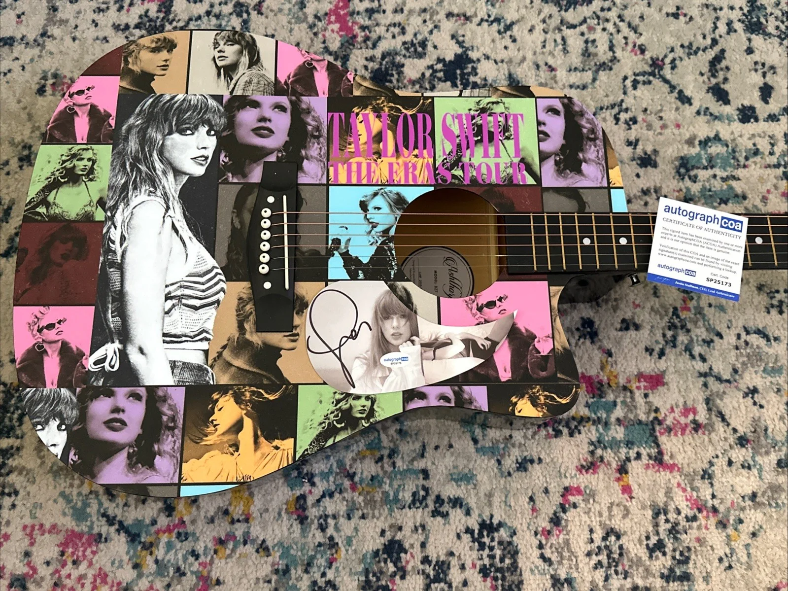 🎄🚨Rare TAYLOR SWIFT Signed CUSTOM FULL SIZE Acoustic Guitar Country ACOA🚨🎁🎅, image 3