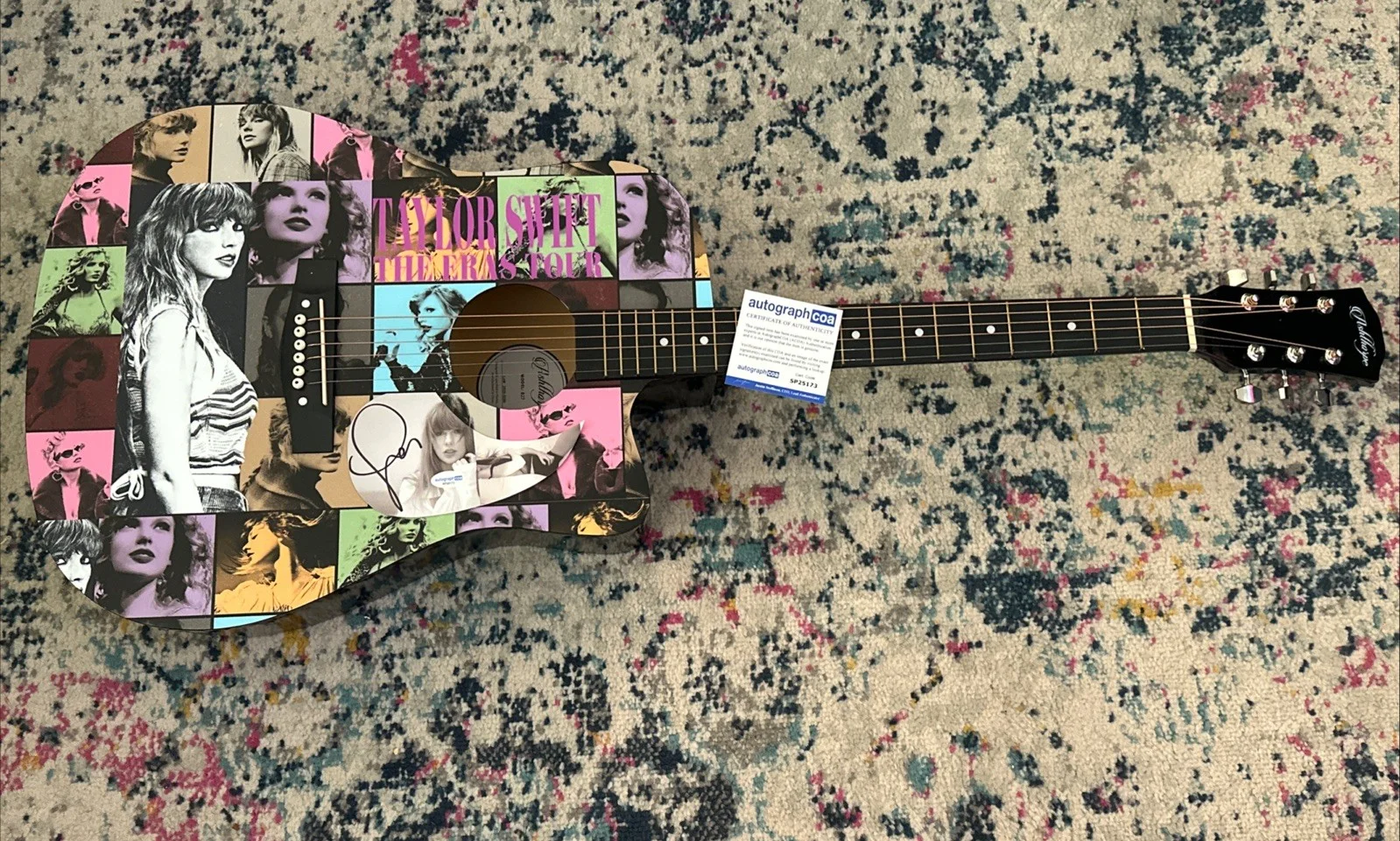 🎄🚨Rare TAYLOR SWIFT Signed CUSTOM FULL SIZE Acoustic Guitar Country ACOA🚨🎁🎅, image 4