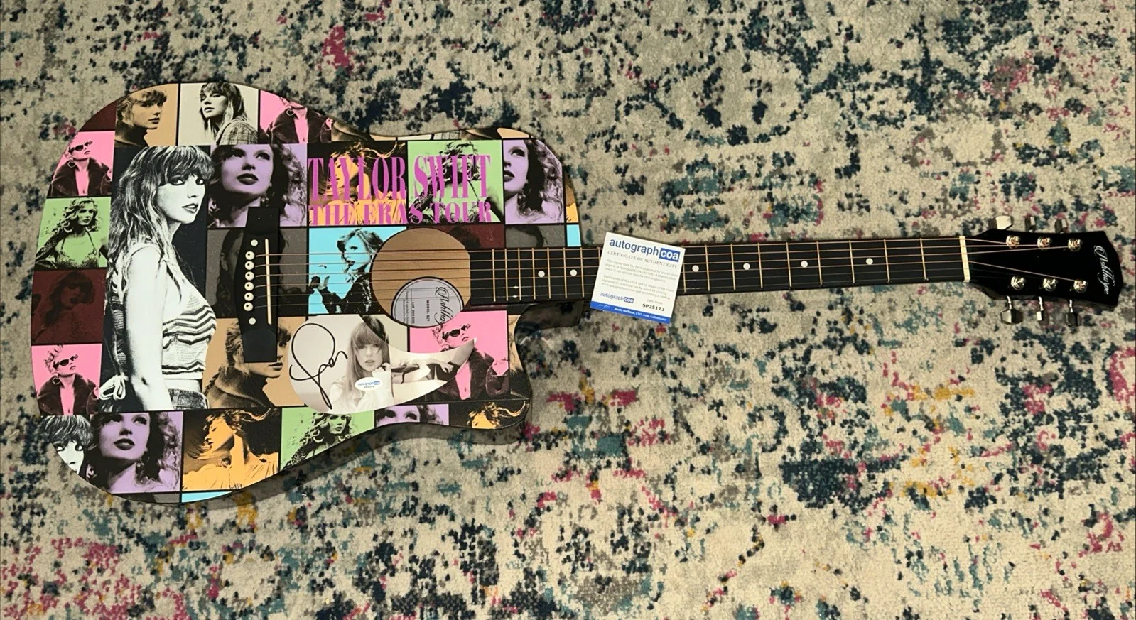 🎄🚨Rare TAYLOR SWIFT Signed CUSTOM FULL SIZE Acoustic Guitar Country ACOA🚨🎁🎅, image 5