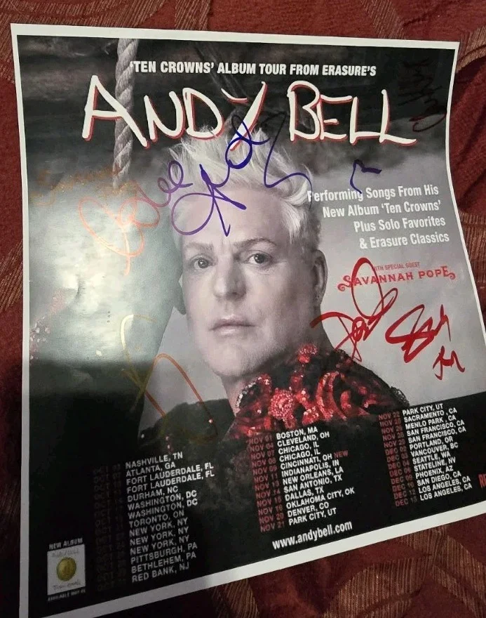 Andy Bell Signed Tour Poster 2025 With Proof, image 2