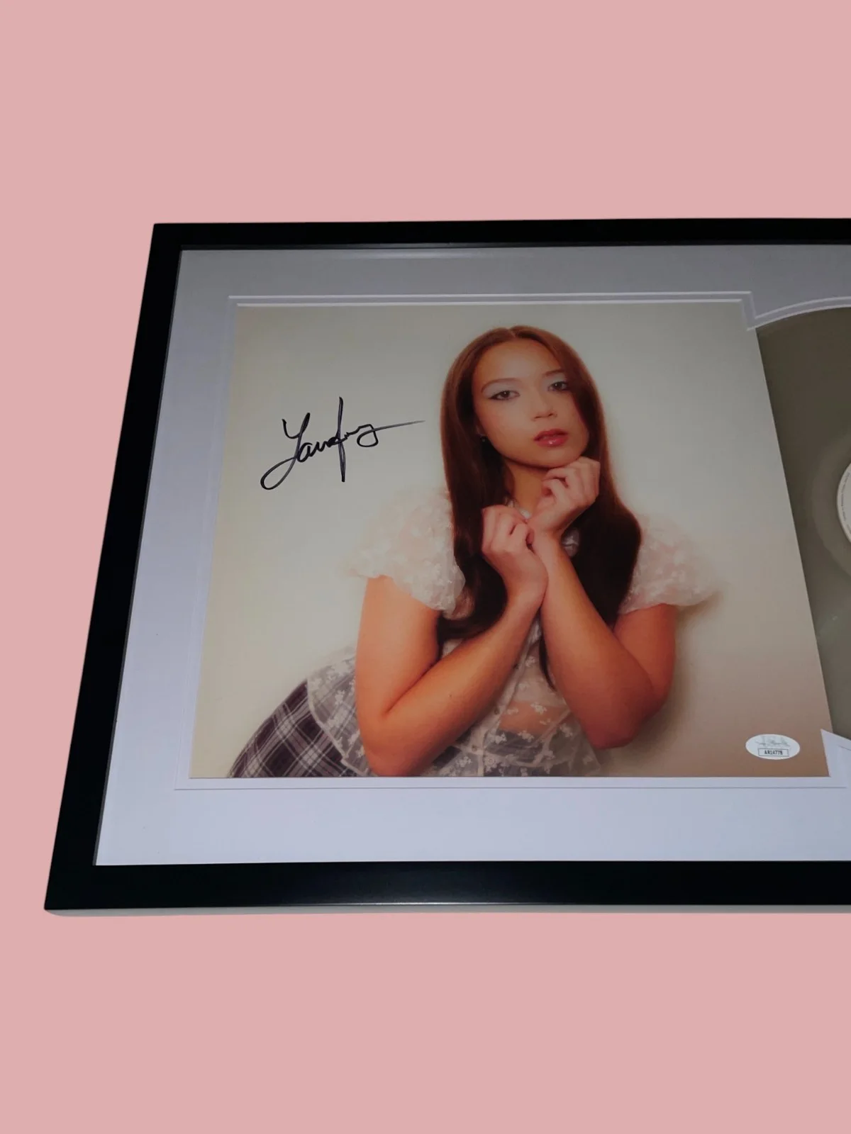 Laufey Signed Bewitched Framed Vinyl Cloudy Record B&N Excl. Autograph JSA COA, image 4