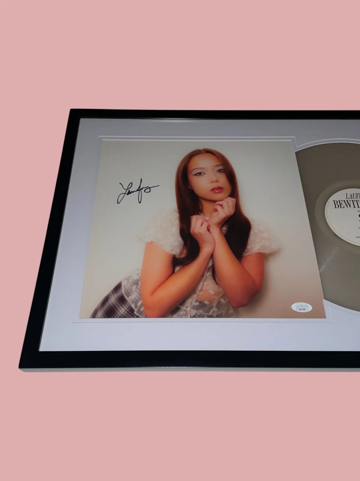 Laufey Signed Bewitched Framed Vinyl Cloudy Record B&N Excl. Autograph JSA COA, image 4