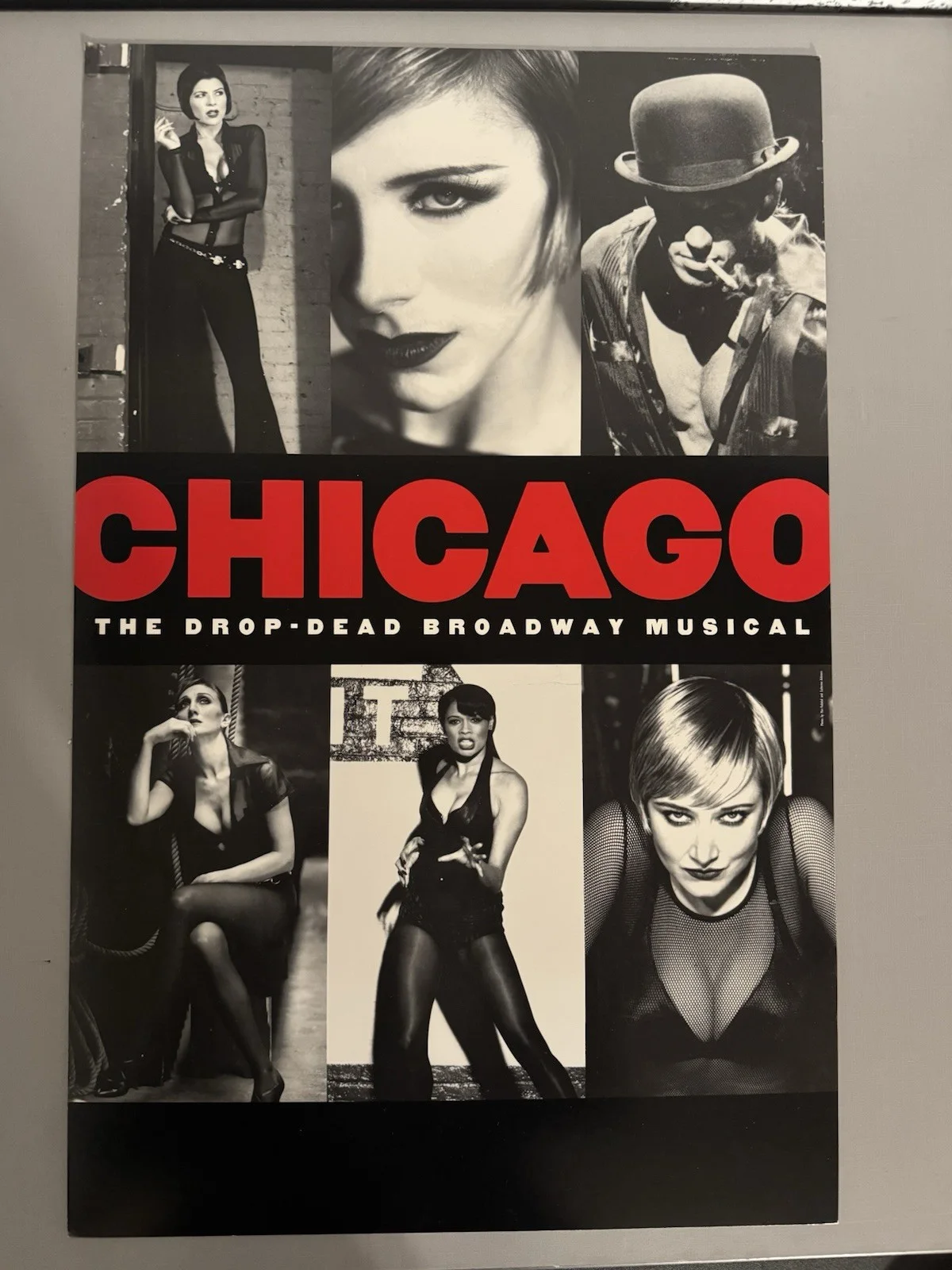 CAST — CHICAGO THE DROP DEAD BROADWAY MUSICAL POSTER CAST RARE 21X14 Vintage
