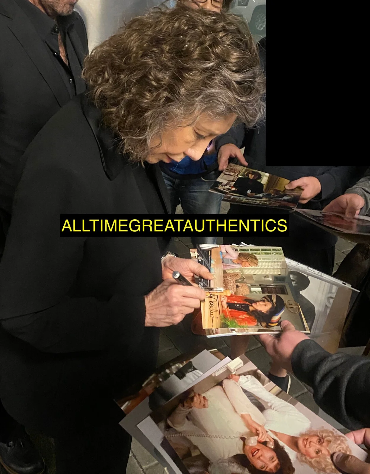 LILY TOMLIN SIGNED 'NINE TO FIVE' 8x10 MOVIE PHOTO ACTRESS BECKETT COA PROOF, изображение 2