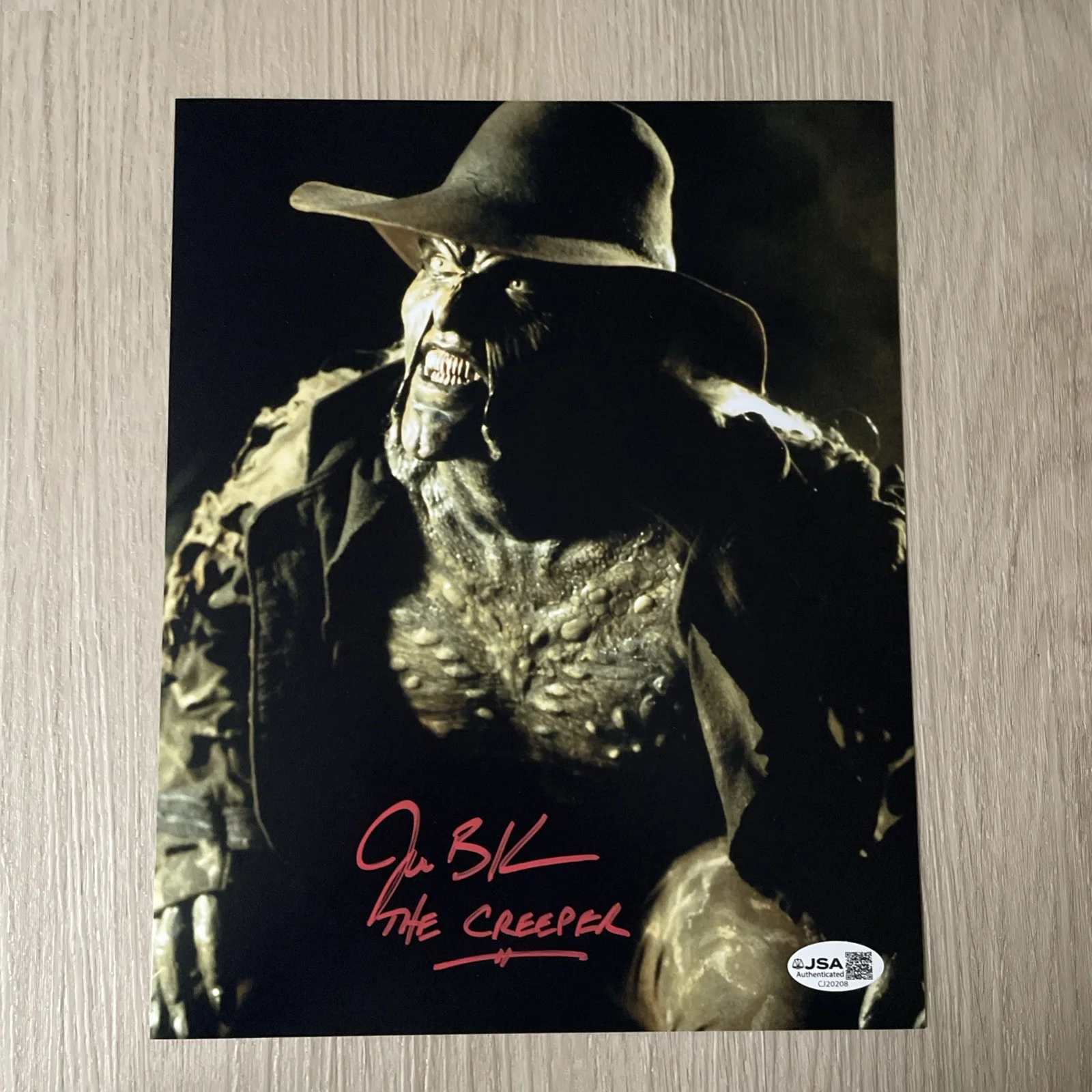 Jeepers Creepers Jonathon Breck signed The Creeper 8x10 photo JSA Autograph, image 5