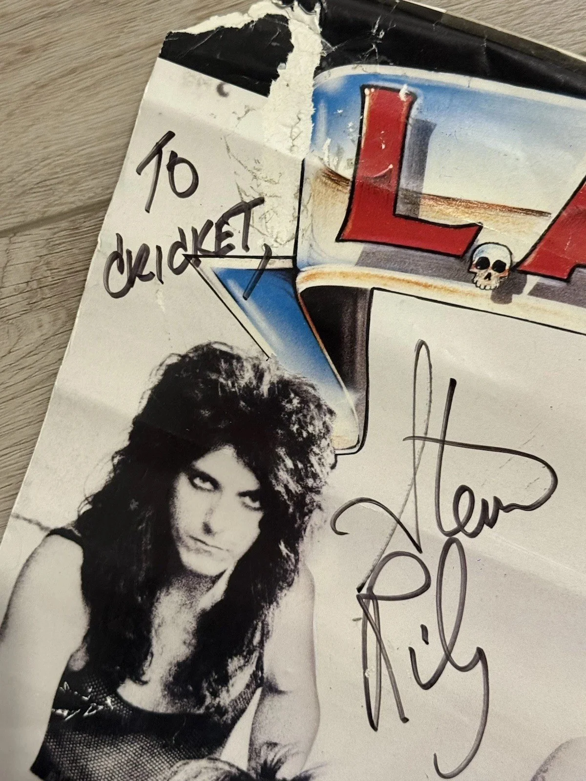 LA Guns OG Lewis Guns Nickels Riley Cripps Rare 1988 Signed Promo Poster VTG Y2K, изображение 2