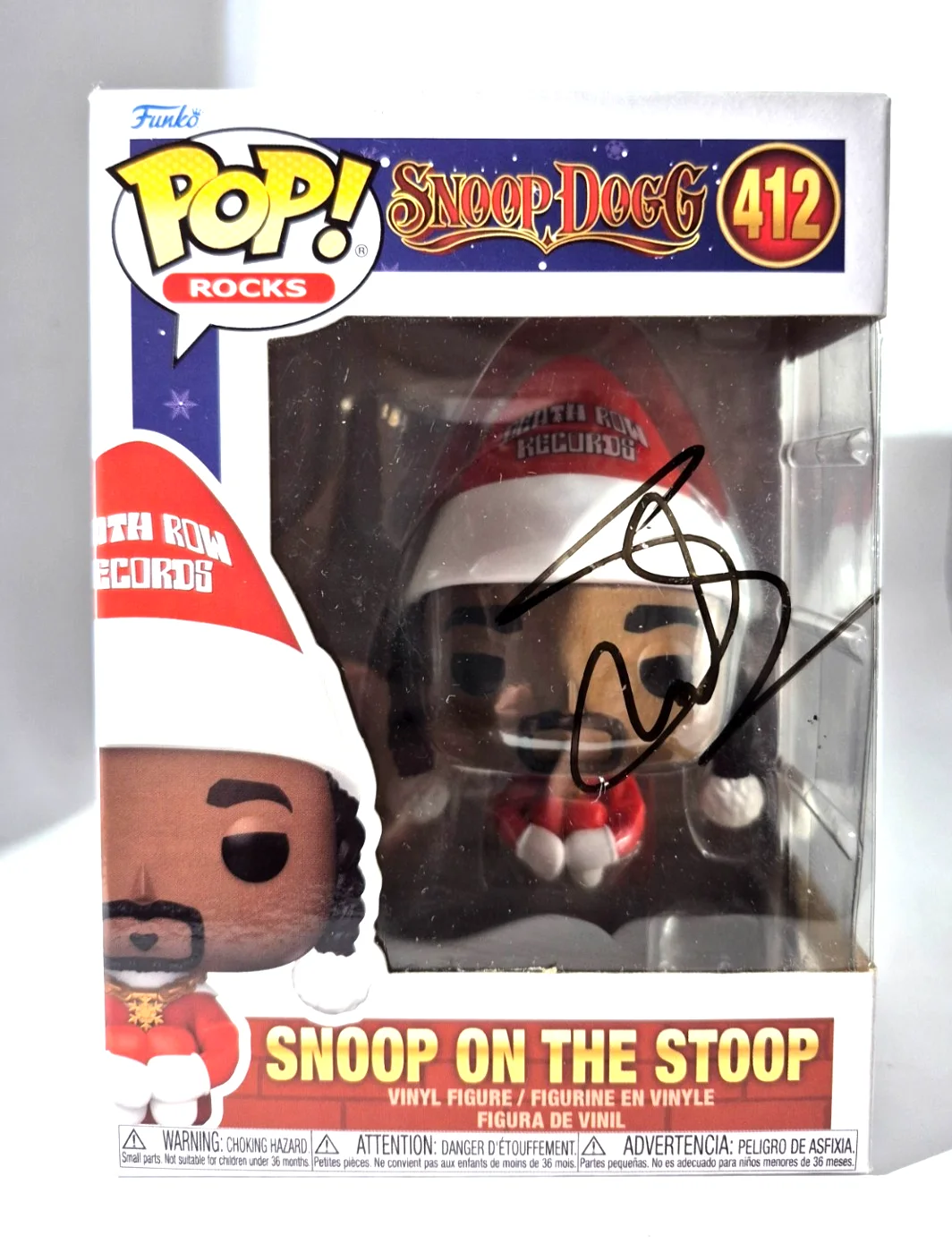 SNOOP DOGG SIGNED AUTOGRAPHED FUNKO POP RARE #412 SNOOP ON THE STOOP JSA COA, image 2