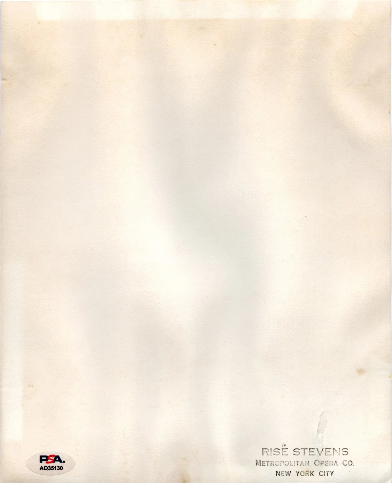 Rise Stevens — RISE STEVENS Autographed 8x10 Print PSA/DNA American Operatic Mezzo-Soprano, изображение 2