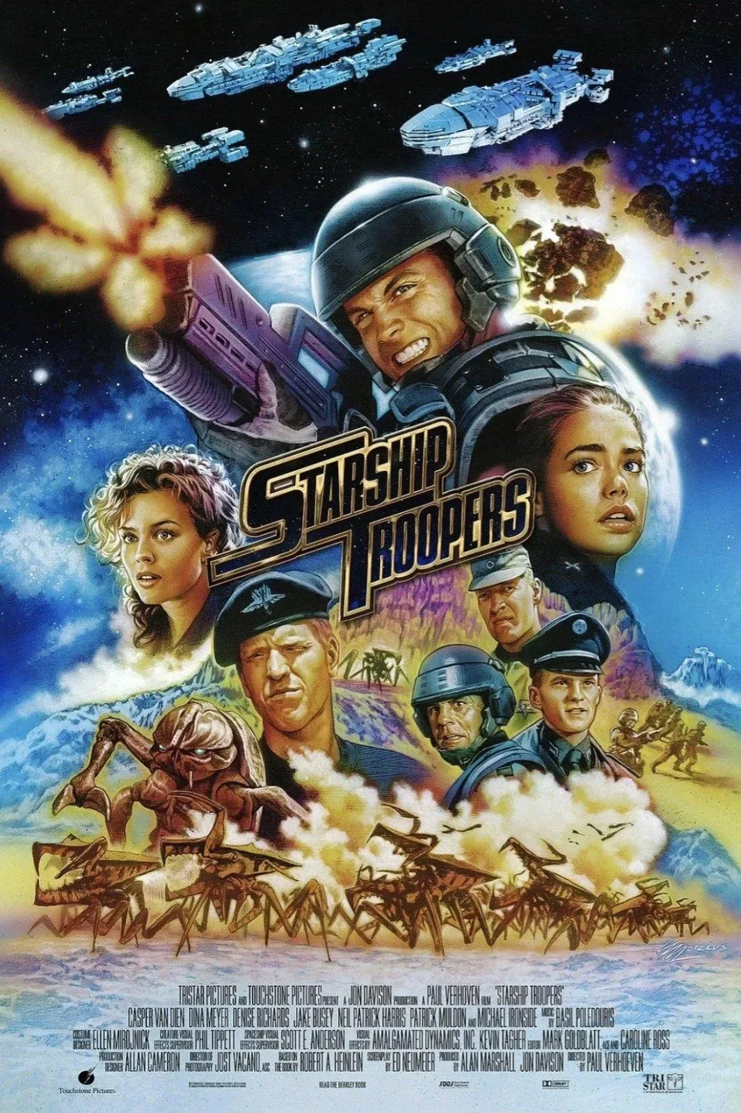 Vintage Style Postcard "Starship Troopers" 1997 – Reproduction Art – Print, изображение 2