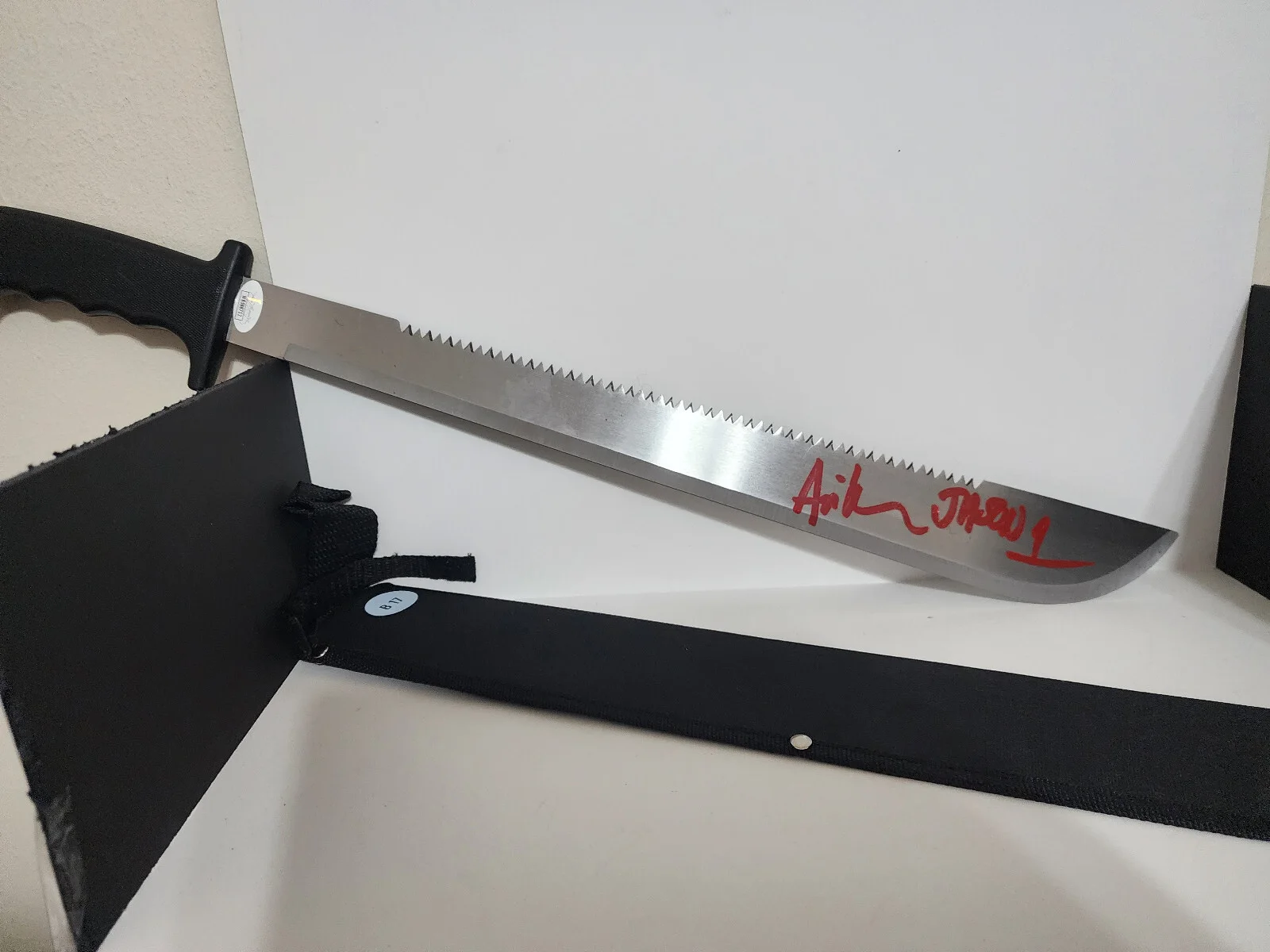 Ari Lehman — Ari Lehman Signed/Inscribed Machete "Jason 1" JSA 191579, image 5