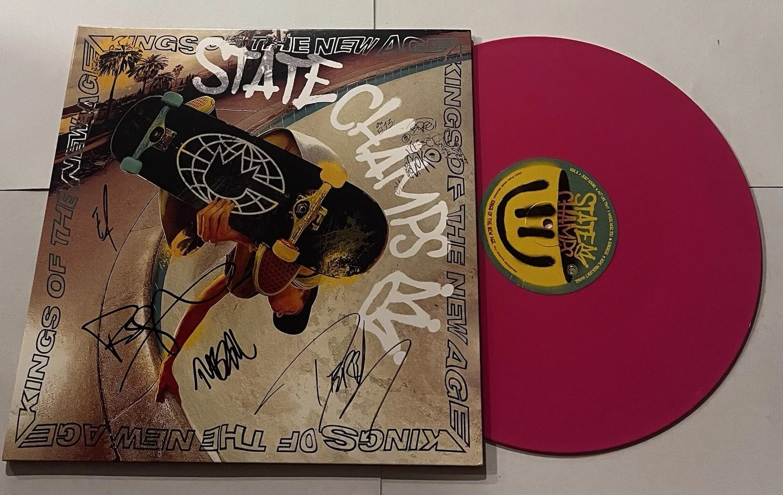 STATE CHAMPS BAND SIGNED KINGS OF THE NEW AGE LP VINYL RECORD ALBUM JSA COA, изображение 2