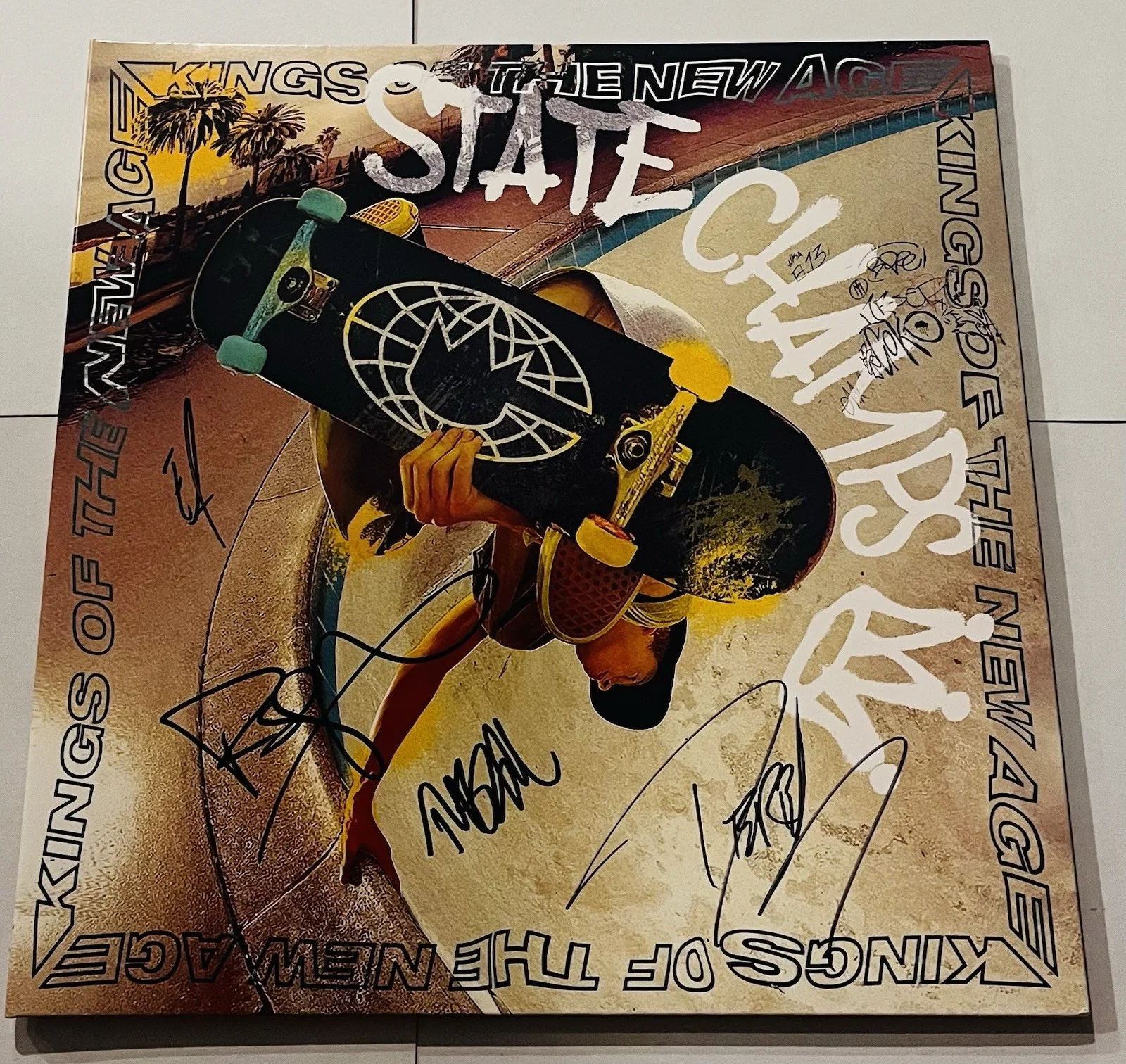 STATE CHAMPS BAND SIGNED KINGS OF THE NEW AGE LP VINYL RECORD ALBUM JSA COA, изображение 3