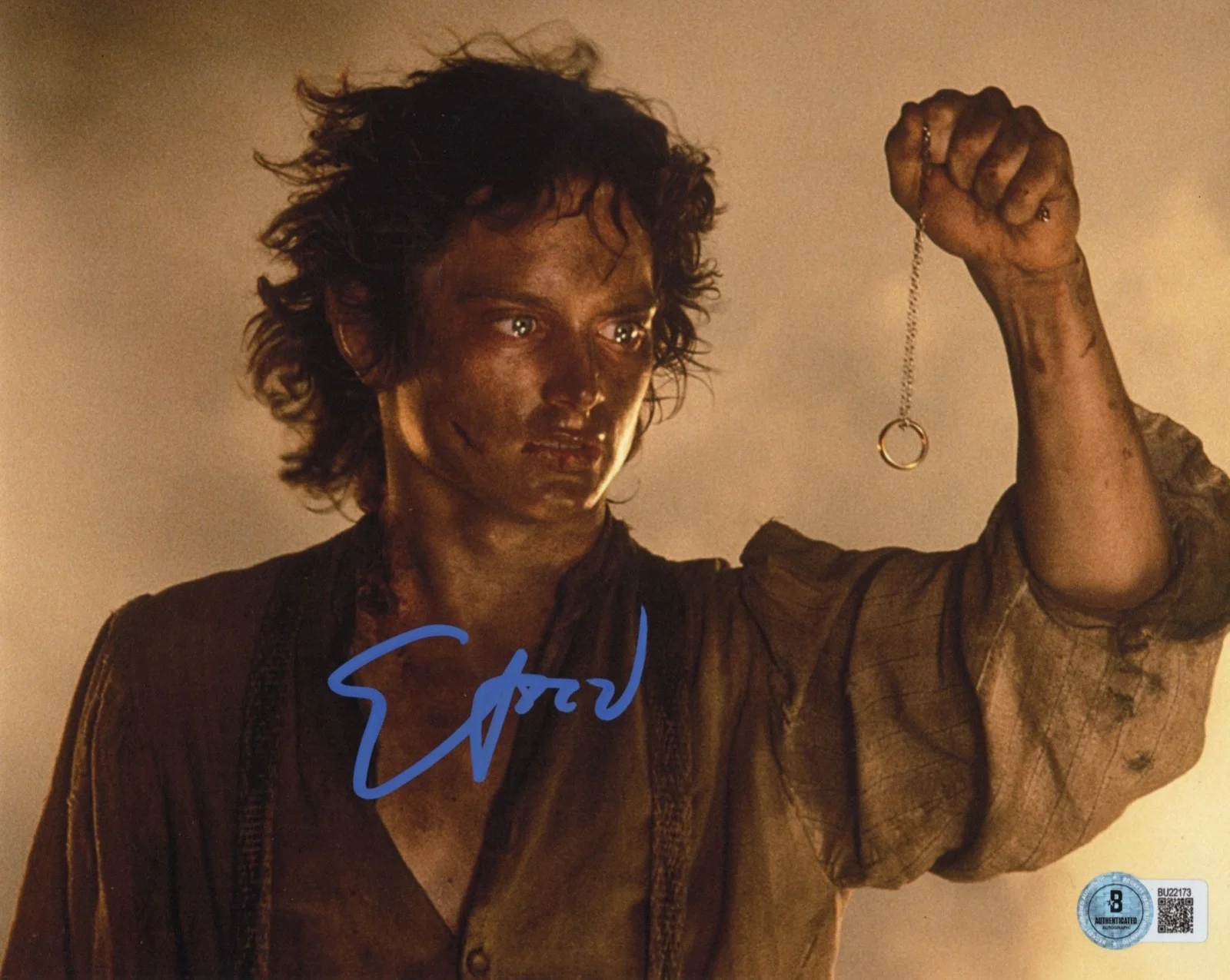 Sean Astin — Elijah Wood FRODO Autographed Signed LORD OF THE RINGS 8x10 Photo Beckett BAS