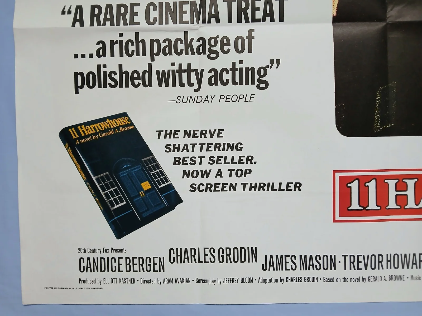 11 HARROWHOUSE (1973) original UK quad poster - Charles Grodin, Candice Bergen, изображение 4