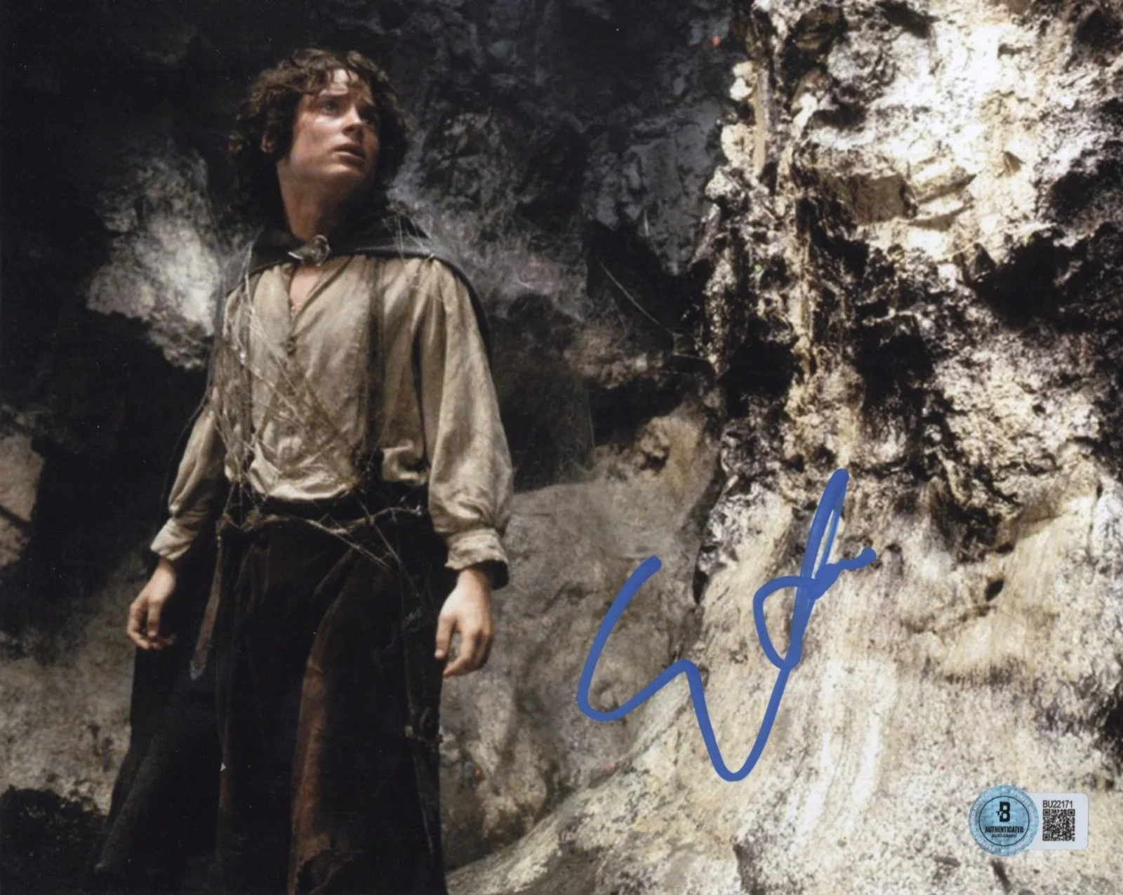Sean Astin — Elijah Wood FRODO Autographed Signed LORD OF THE RINGS 8x10 Photo Beckett BAS