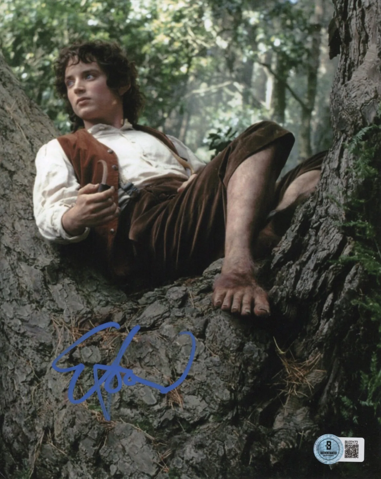 Sean Astin — Elijah Wood FRODO Autographed Signed LORD OF THE RINGS 8x10 Photo Beckett BAS
