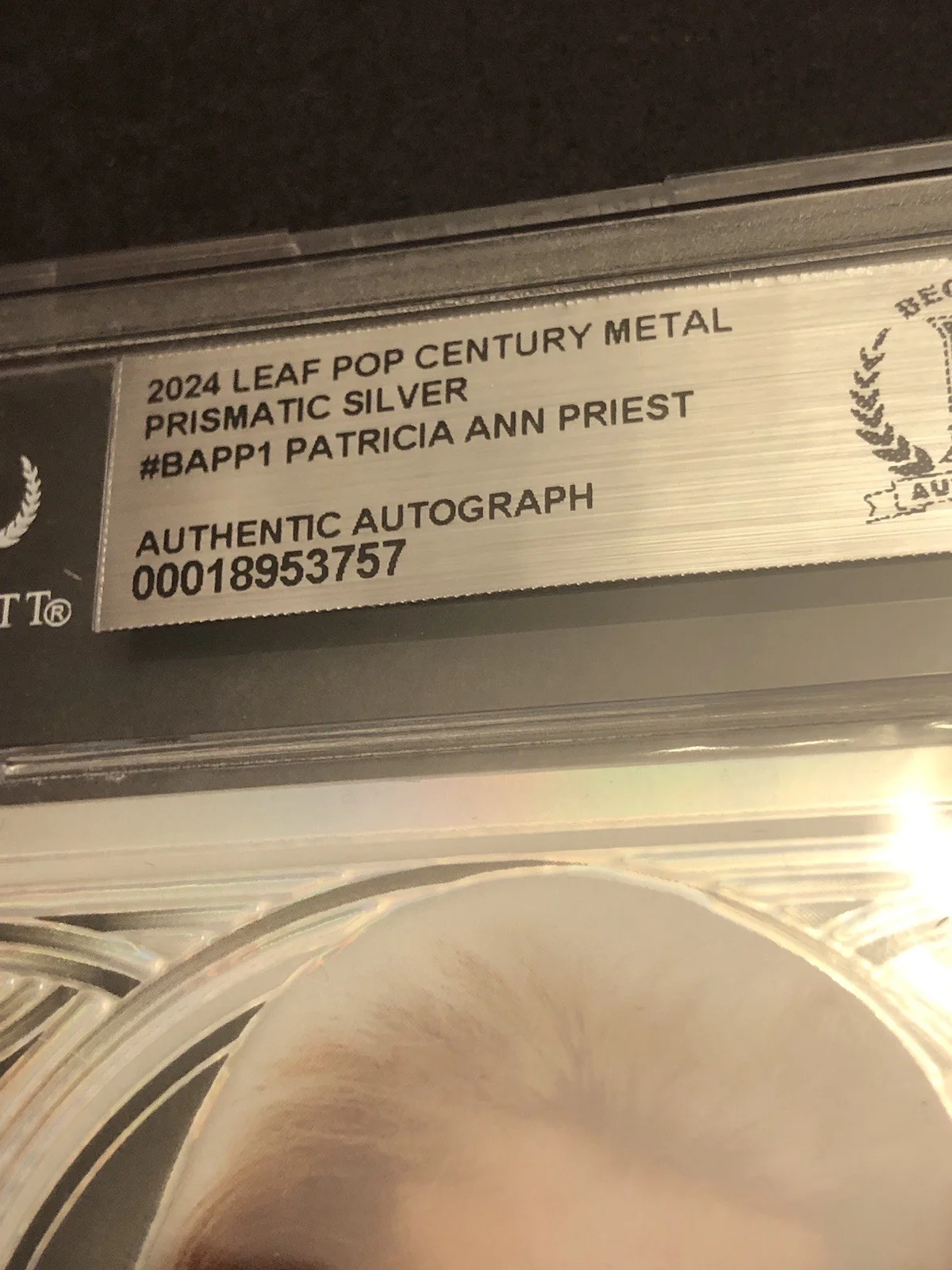 Pat Priest — BECKETT AUTOGRAPHED PAT PRIEST 2024 POP CENTURY 12/25 SP MUNSTERS BA-PP1, изображение 3