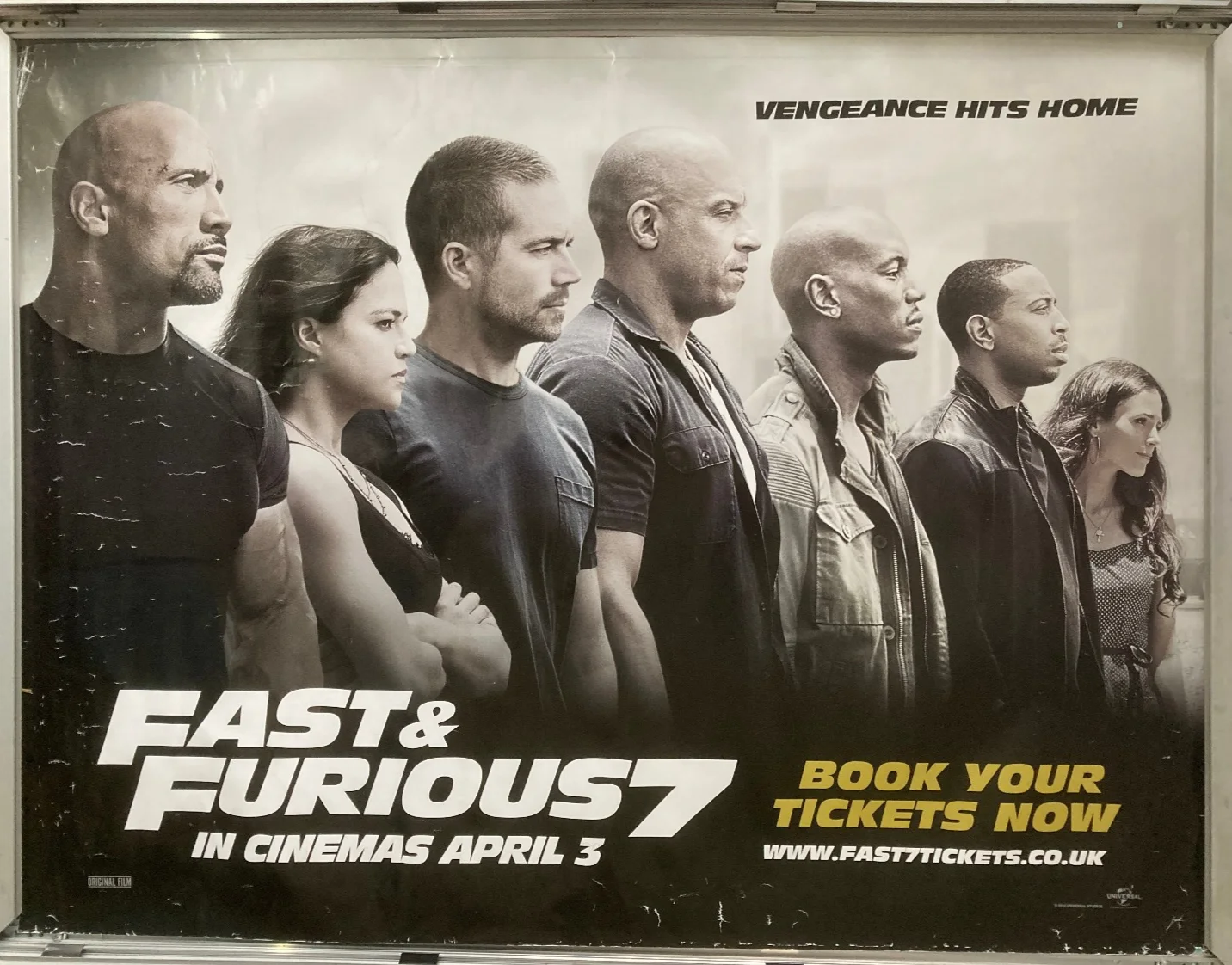 Cinema Poster: FAST & FURIOUS 7 2015 (Main Quad) Vin Diesel Paul Walker, изображение 2