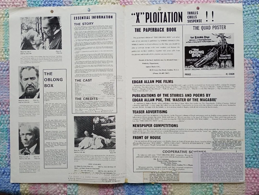 THE OBLONG BOX pressbook, изображение 2