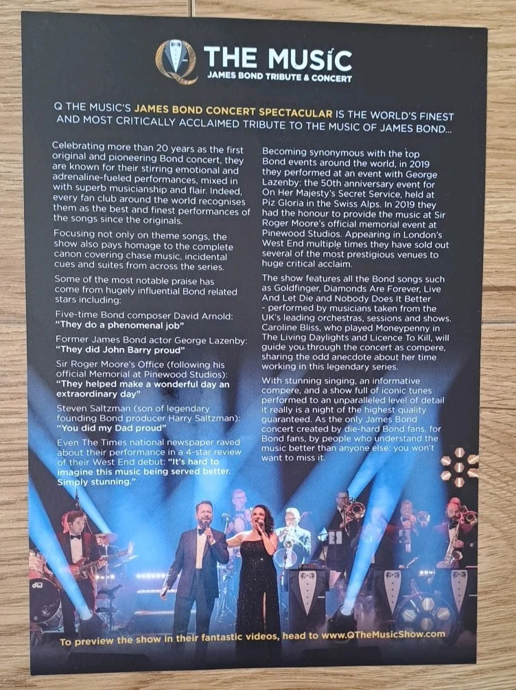James Bond Concert Spectacular flyer 8/2/26 Cliffs Pavilion feat Caroline Bliss, изображение 2