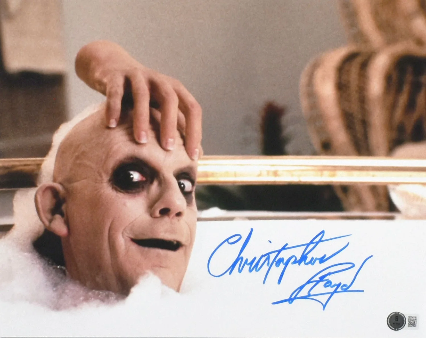 Christopher Lloyd — Christopher Lloyd Signed 11x14 Uncle Fester Photo - Beckett W Hologram *Blue #1