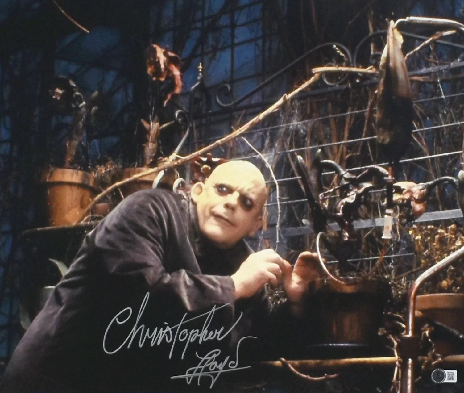 Christopher Lloyd — Christopher Lloyd Signed 16x20 Uncle Fester Photo- Beckett W Hologram *Silver #2
