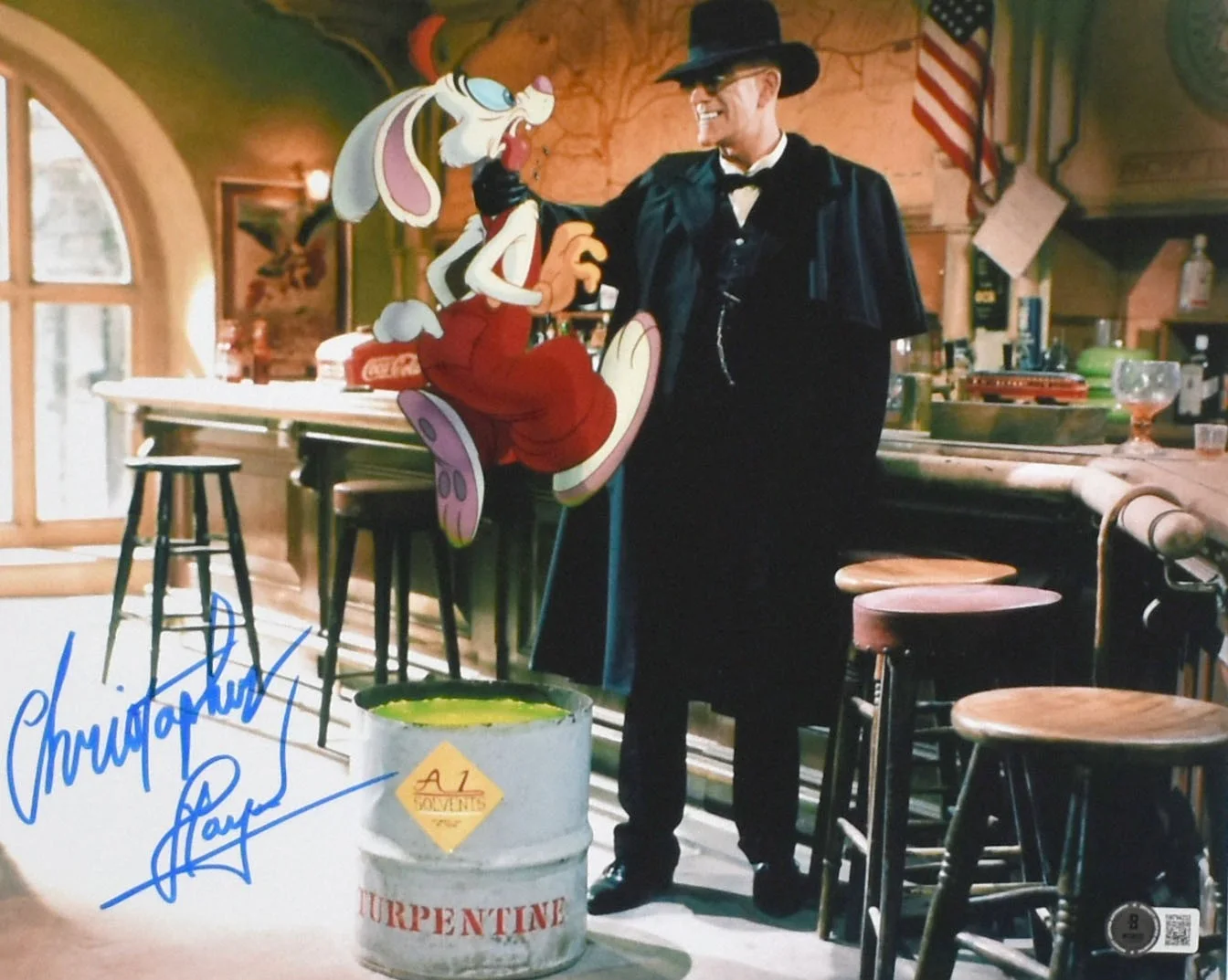 Christopher Lloyd — Christopher Lloyd Autographed 11x14 Judge Doom Photo - Beckett W Hologram *Blue