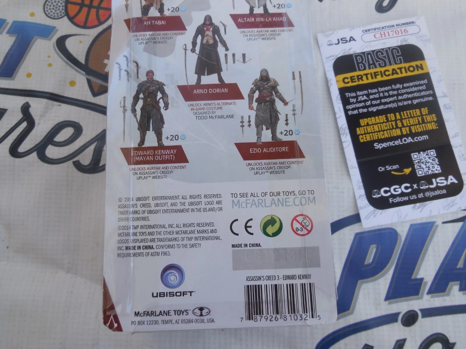 Matt Ryan signed Edward Kenway Assassins Creed Black Flag action figure JSA COA, изображение 4