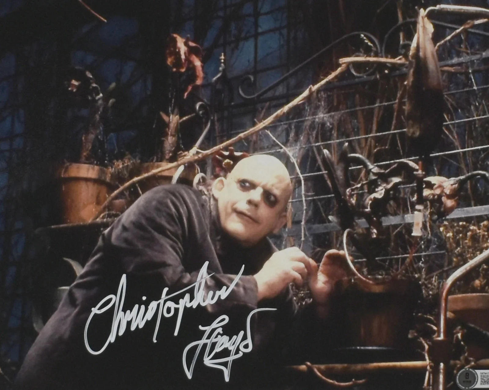Christopher Lloyd — Christopher Lloyd Signed 11x14 Uncle Fester Photo - Beckett W Hologram *White #2