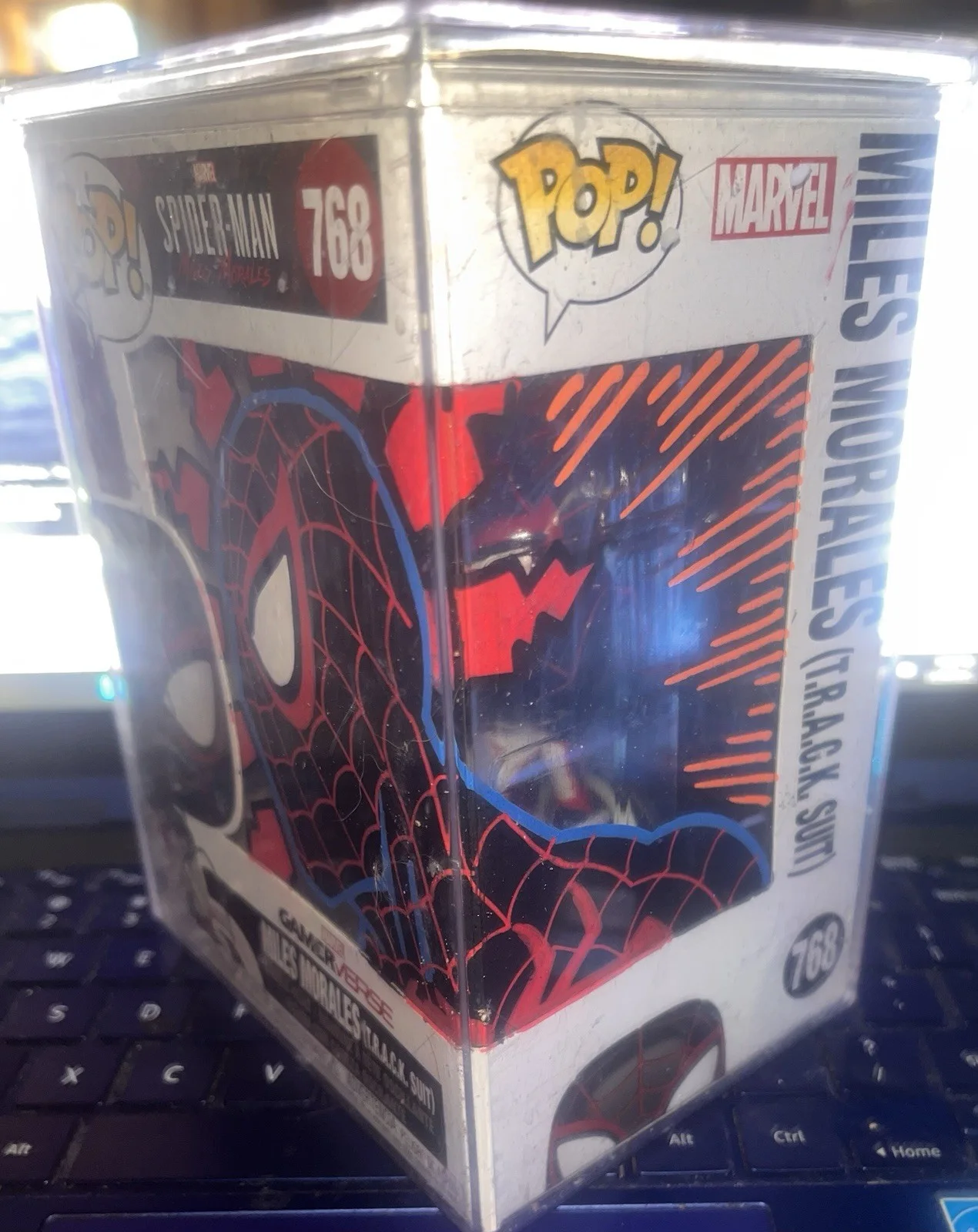 Sam De La Rosa — Sam De La Rosa Signed And Sketched Miles Morales Funko Pop Beckett Spiderman, image 2