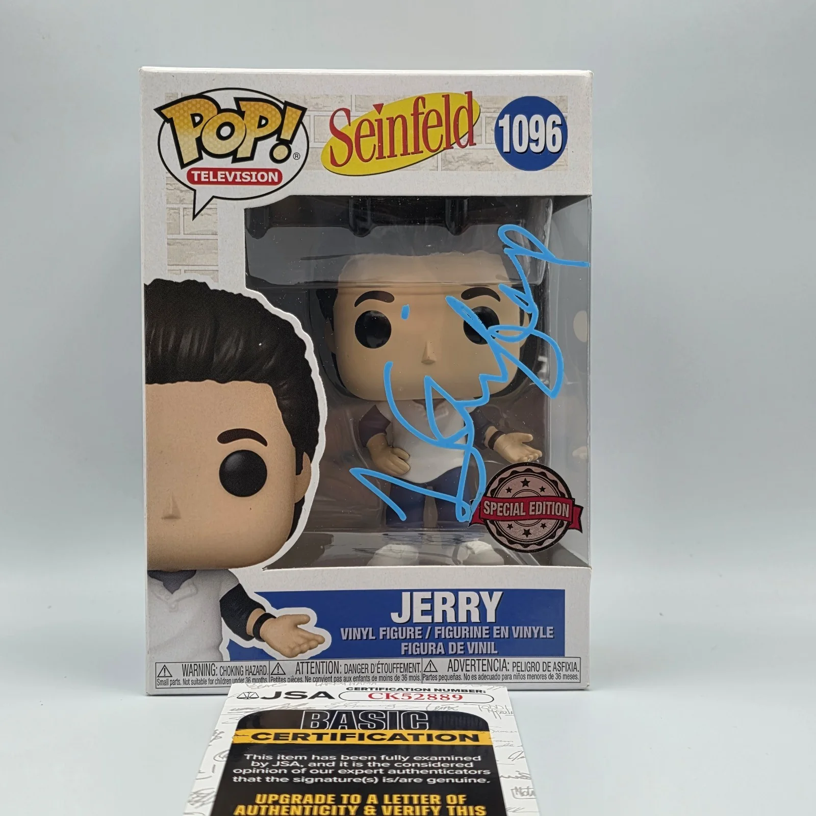 Jerry Seinfeld — Jerry Seinfeld Signed Autograph Funko Pop JSA Seinfeld TV Show