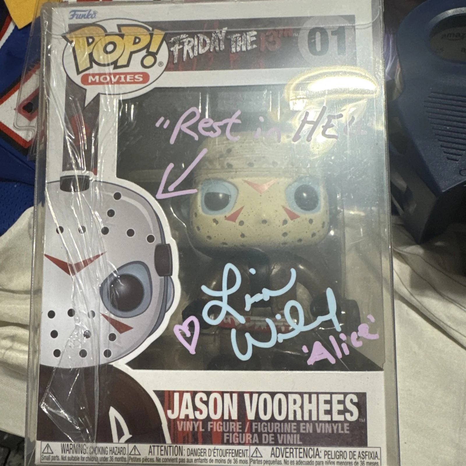 Lisa Wilcox — Jason Voorhees 01 Funko Pop Signed By Lisa Wilcox SWAU COA Freddy vs Jason