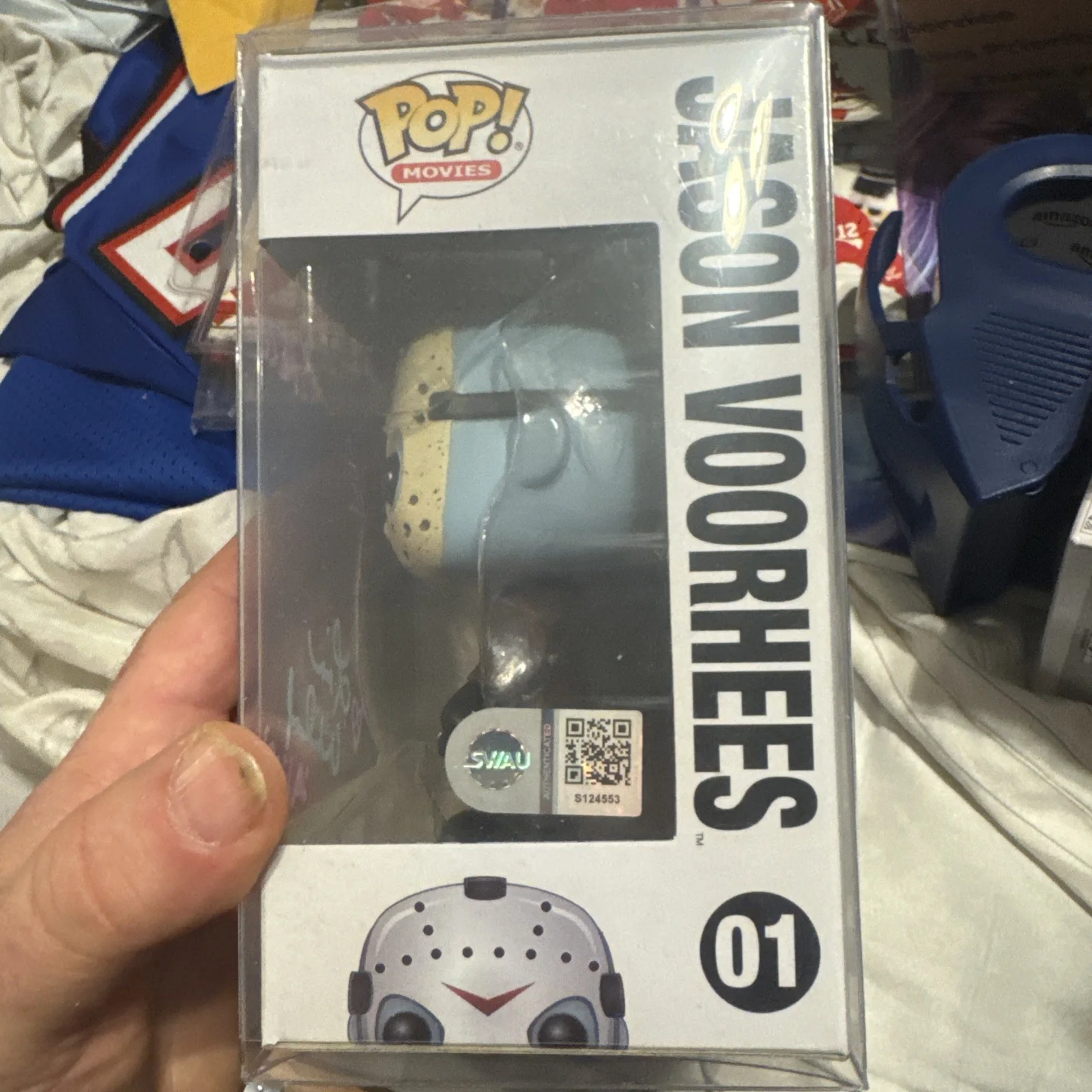 Lisa Wilcox — Jason Voorhees 01 Funko Pop Signed By Lisa Wilcox SWAU COA Freddy vs Jason, изображение 2