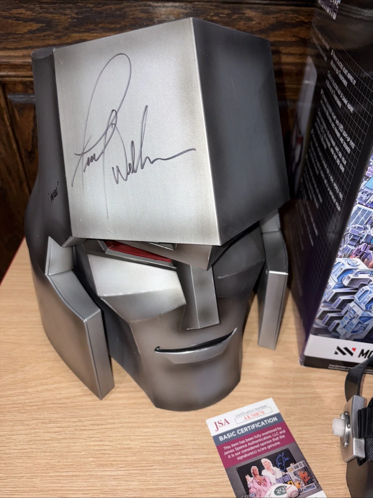 Frank Welker — Frank Welker Signed Autographed Megatron Full Size Transformers Helmet w/box JSA, image 2