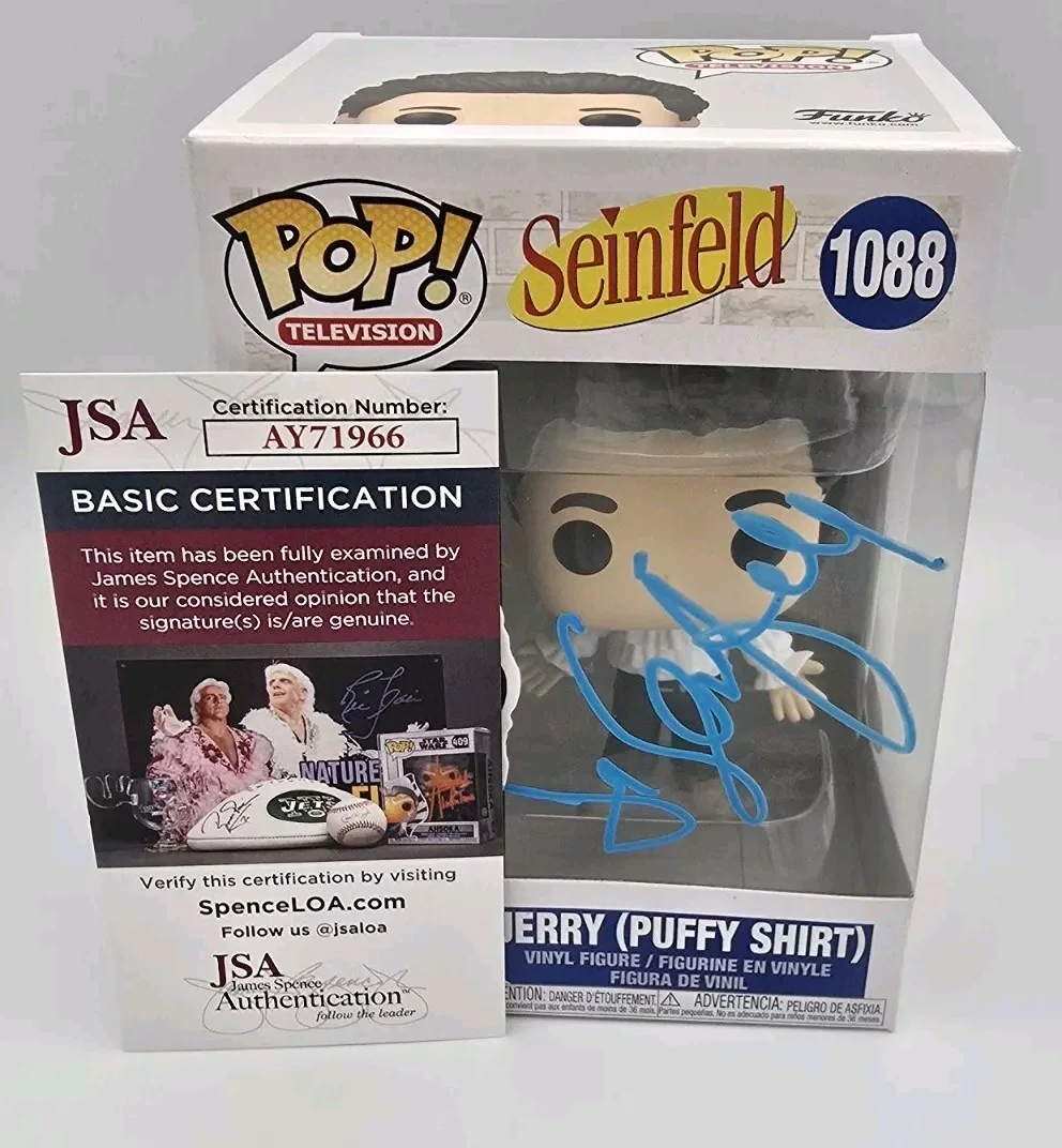 Jerry Seinfeld — JERRY SEINFELD PUFFY SHIRT SIGNED FUNKO POP JSA COMEDIAN SEINFELD TV SHOW