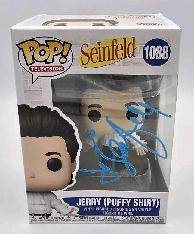 Jerry Seinfeld — JERRY SEINFELD PUFFY SHIRT SIGNED FUNKO POP JSA COMEDIAN SEINFELD TV SHOW, изображение 2