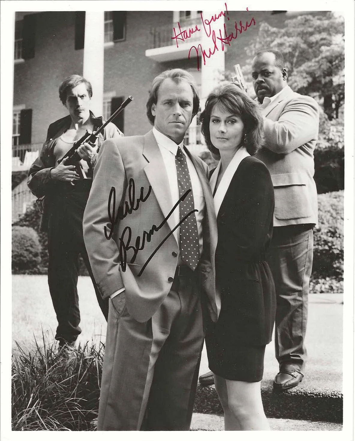 Corbin Bernsen & Mel Harris — GRASS ROOTS - 8 x 10 - BY BOTH STARS - in Person