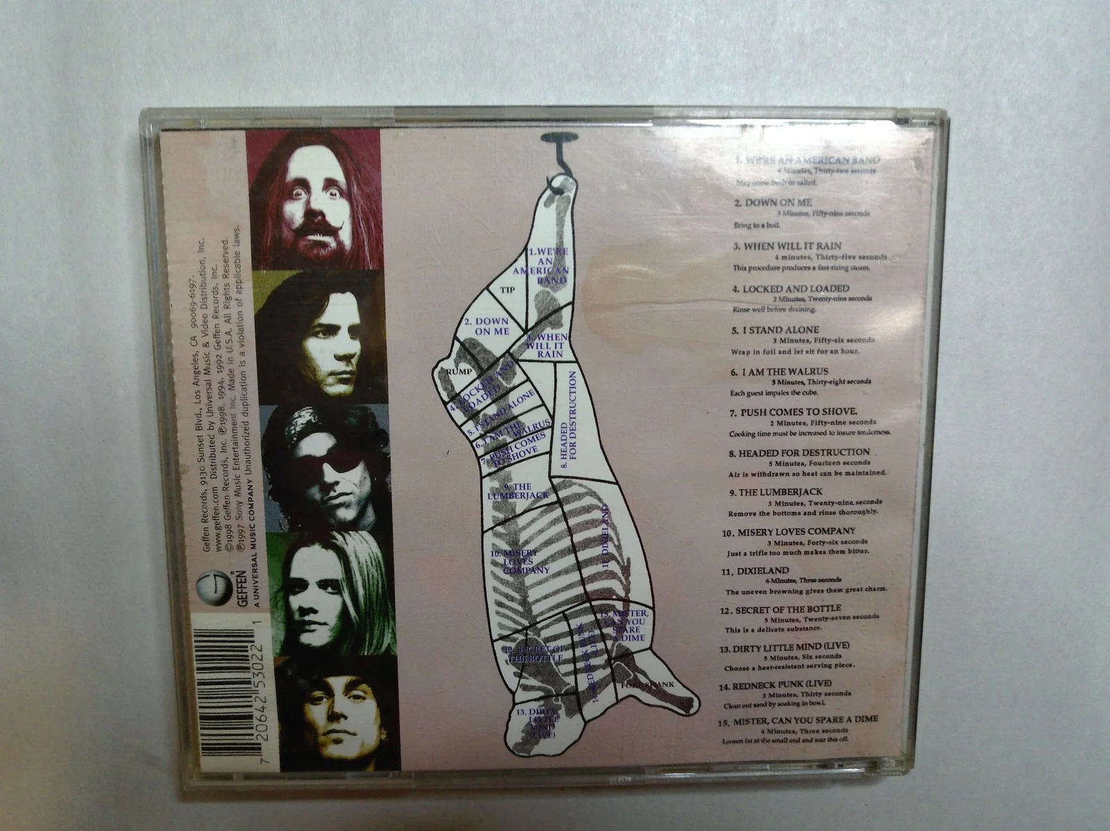 Jackyl — Jackyl Choice Cuts CD Signed Autographs Geffen 1998 Band Members Collectible, image 3