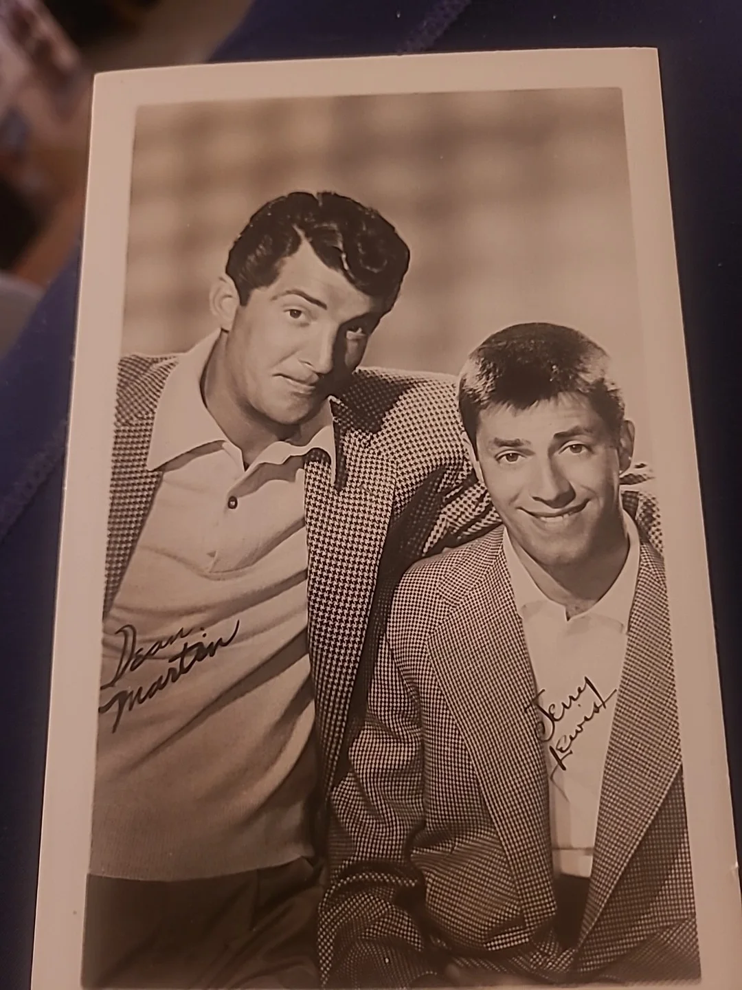 Lot of 2 Vintage 1950s Fan Photos - James Dean & Martin/Lewis (Facsimile Signatu, изображение 2