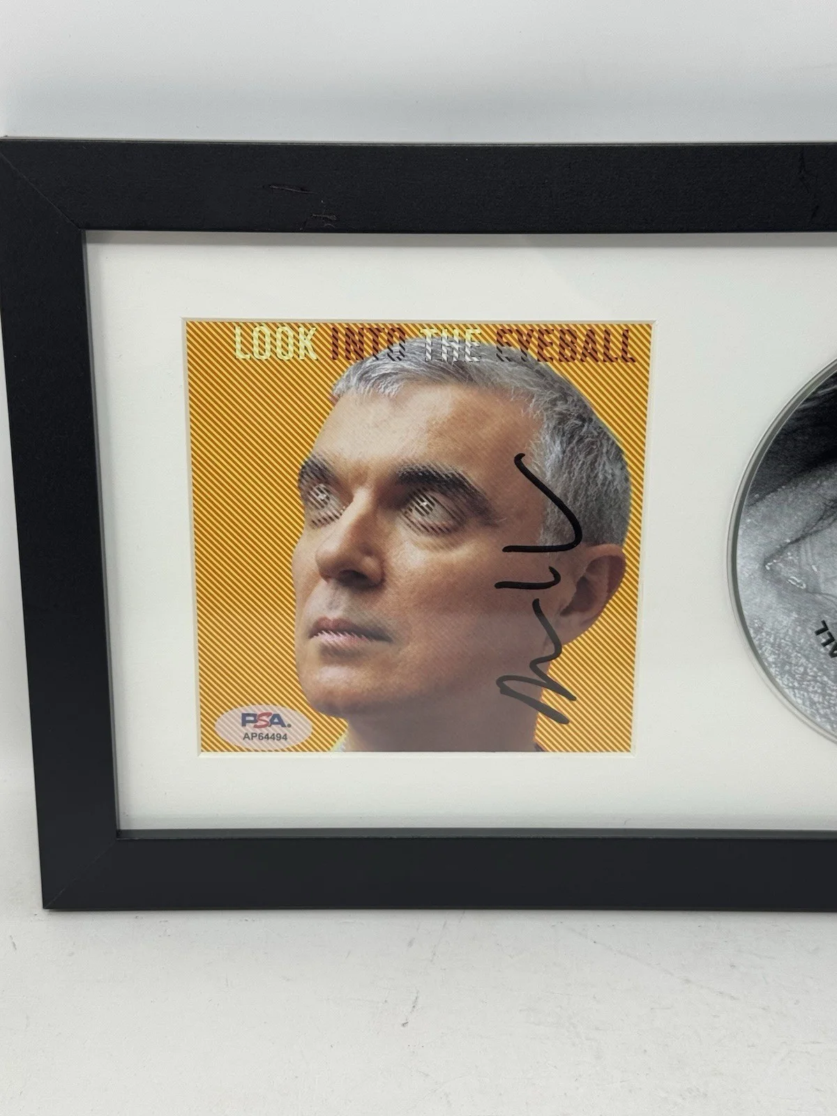 DAVID BYRNE SIGNED AUTOGRAPH LOOK INTO THE EYEBALL CD FRAMED PSA/DNA COA RARE, image 2