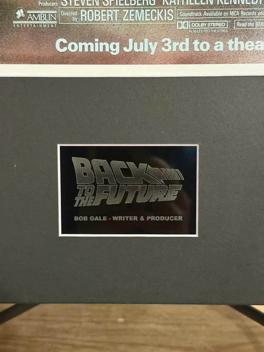 Bob Gale — Bob Gale Signed Back To The Future (Black), image 3