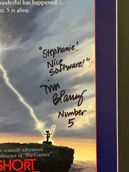 Tim Blaney — Tim Blaney Signed Short Circuit 2 11x14 Photo, image 2