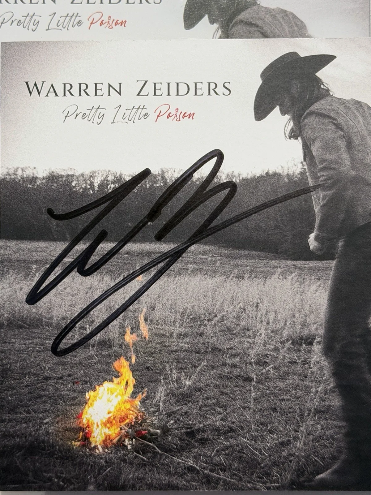 WARREN ZEIDERS Signed CD Autograph Pretty Little Poison Autographed #3, image 3