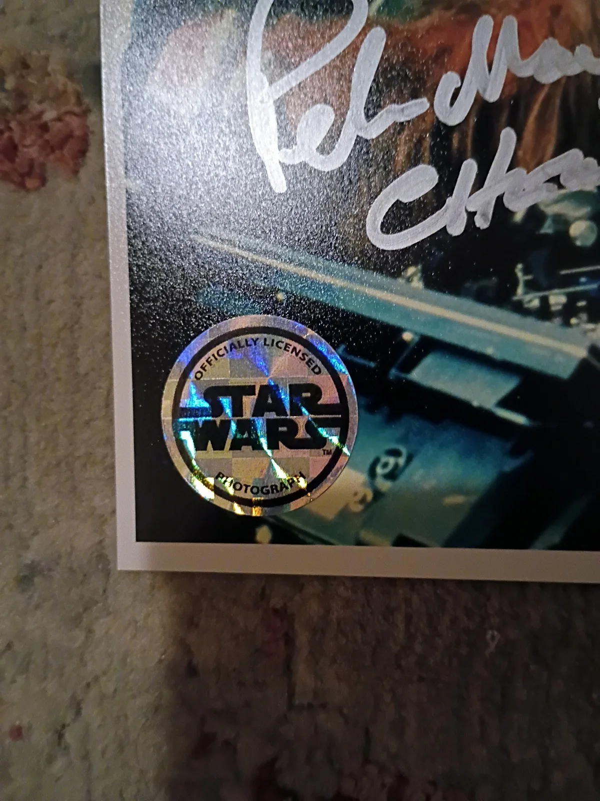 Peter Mayhew — RIP- Star Wars Official Pix- Peter Mayhew, Chewbacca signed 8x10 photo JSA COA, image 2
